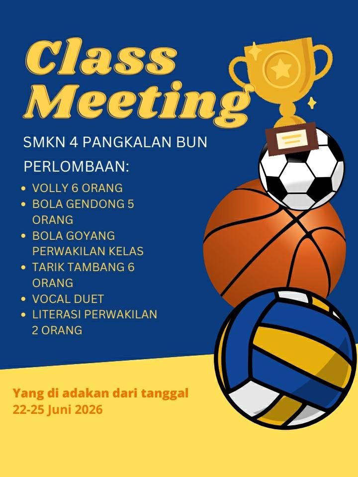 Isi Akhir Tahun Ajaran 2025/ 2026, SMK Negeri 4 Pangkalan Bun Gelar Classmeeting Seru dan Kompetitif !