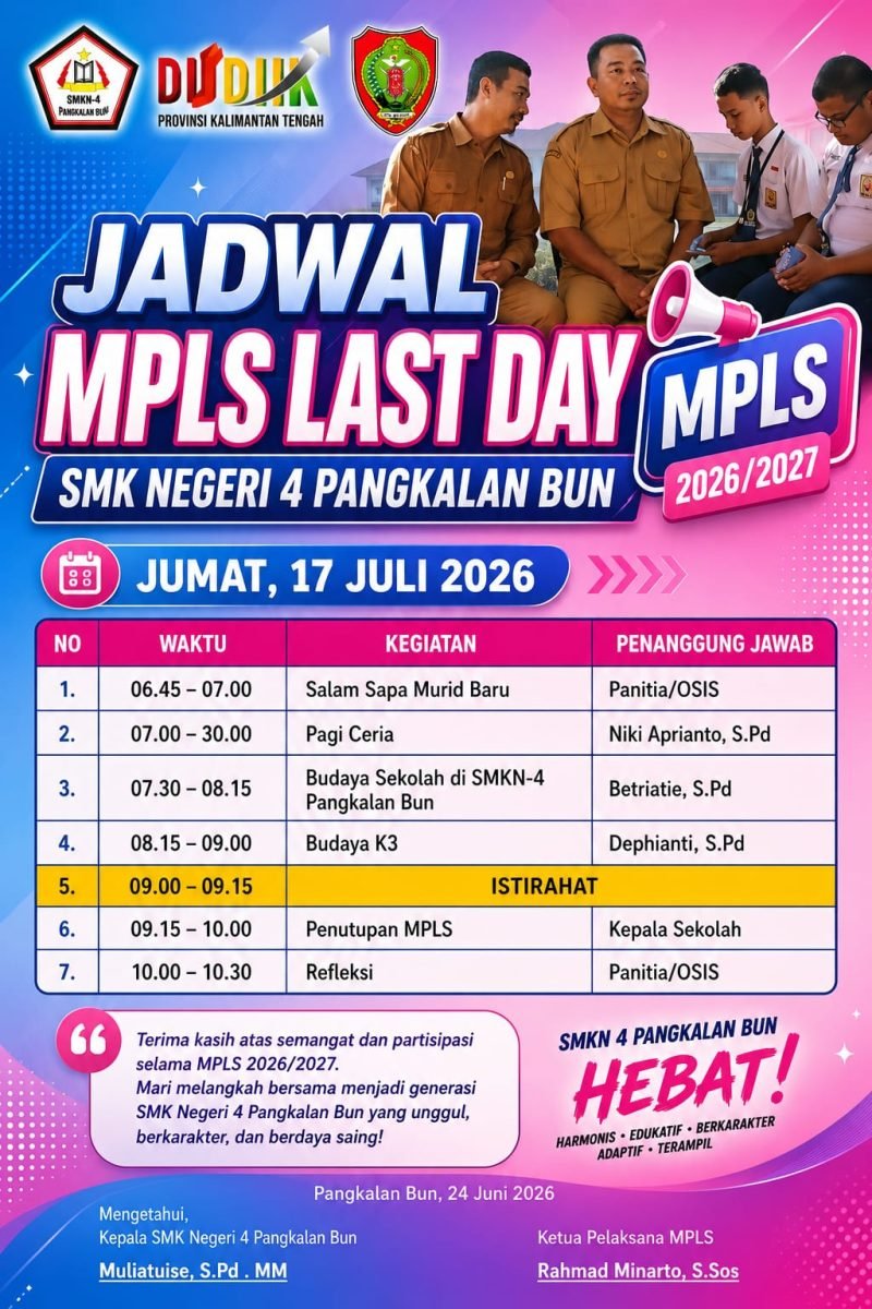 Resmi Ditutup! Kemeriahan Hari Terakhir MPLS SMKN 4 Pangkalan Bun Diwarnai Edukasi Kebangsaan