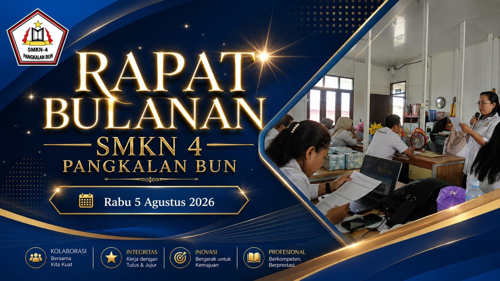Rapat Bulanan di Bulan Agustus Tahun 2026: Evaluasi Kinerja GTK, Persiapan HUT RI, hingga Penguatan Kedisiplinan Sekolah