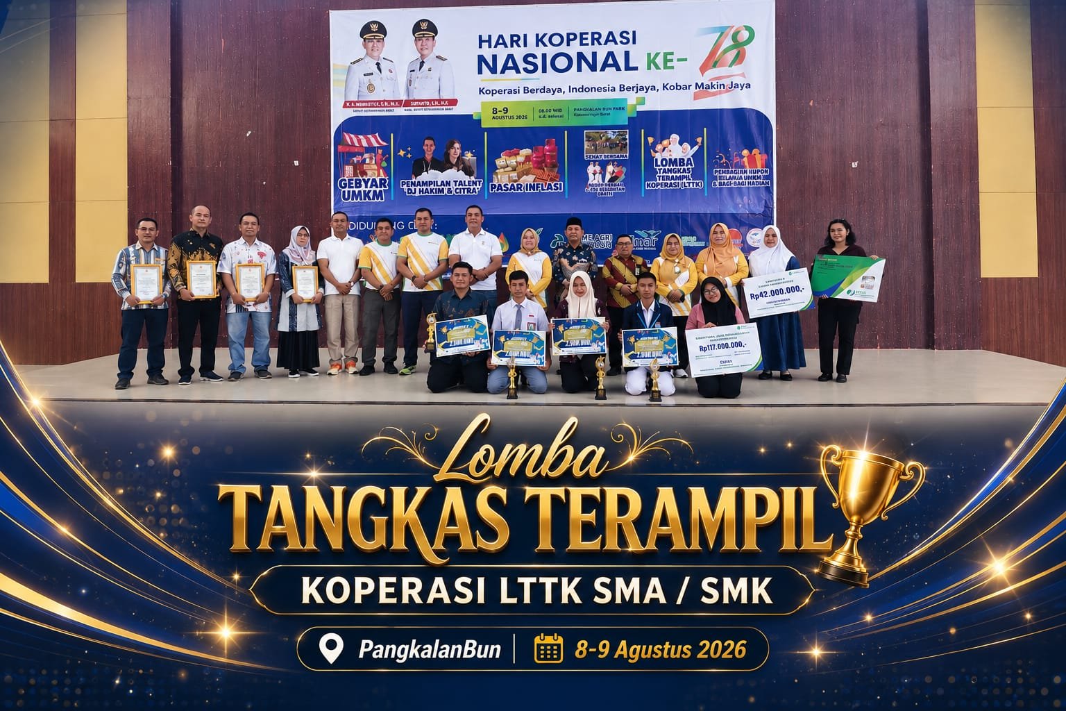 SMKN 4 Pangkalan Bun Raih Juara Ke-2 Lomba Tangkas Terampil Koperasi ( LTTK) Hari Koperasi Nasional ke-79