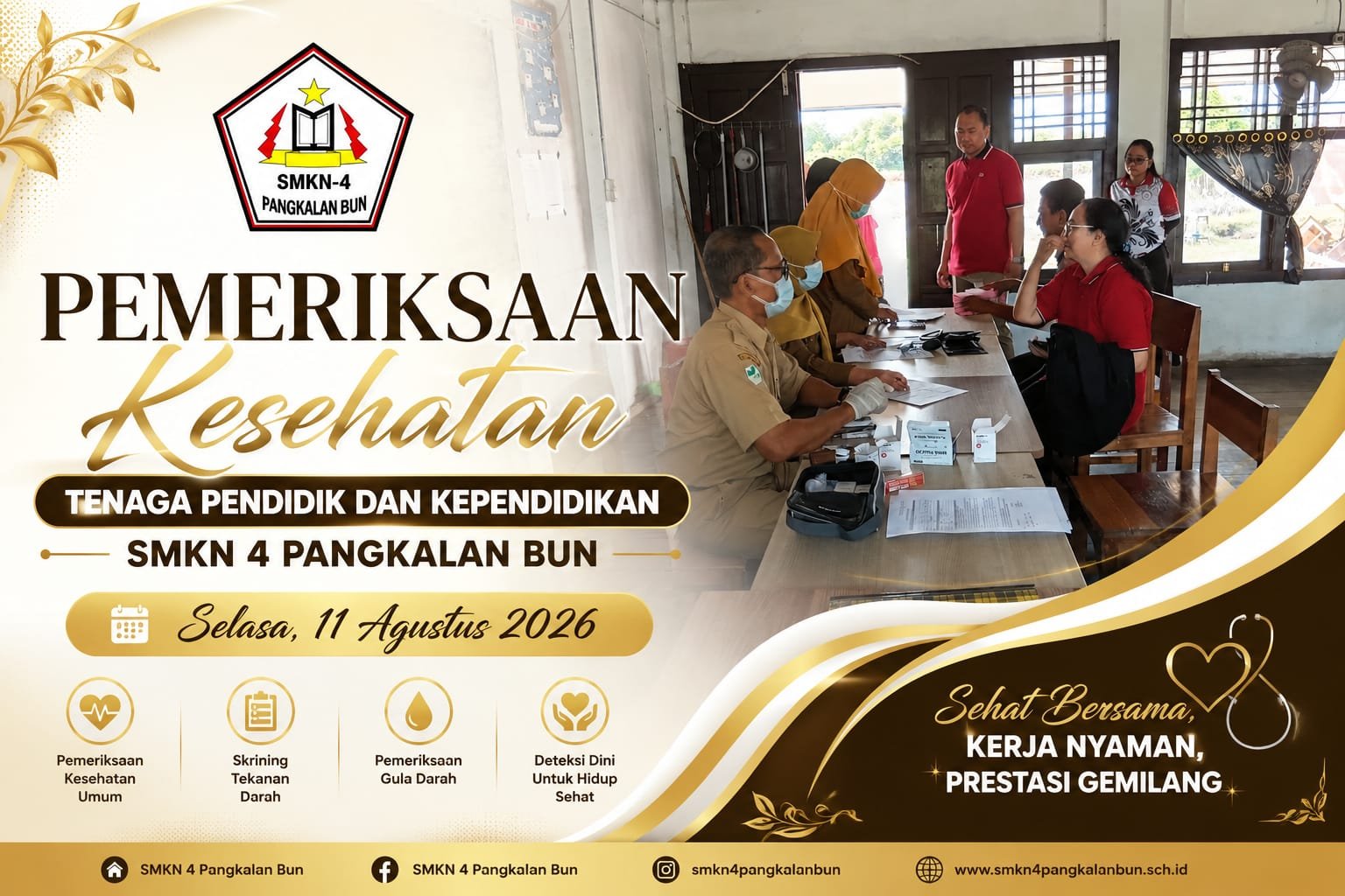 SMKN 4 Pangkalan Bun Gelar Pemeriksaan Kesehatan Berkala bagi Guru dan Staf Tata Usaha