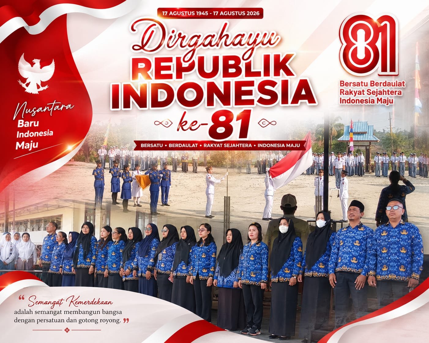 Khidmat dan Penuh Semangat, SMKN 4 Pangkalan Bun Gelar Upacara Bendera Peringatan HUT Ke-81 Republik Indonesia