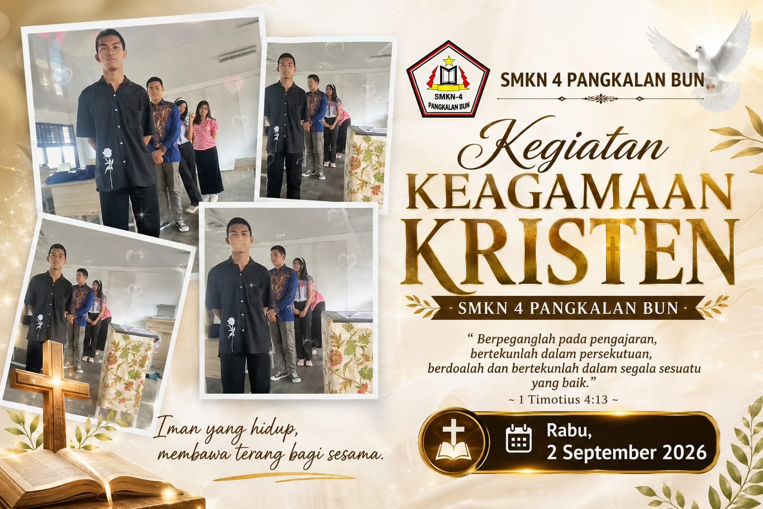 Semarak Kebersamaan, SMKN 4 Pangkalan Bun Gelar Kegiatan Keagamaan Kristen Bertema Game Alkitab