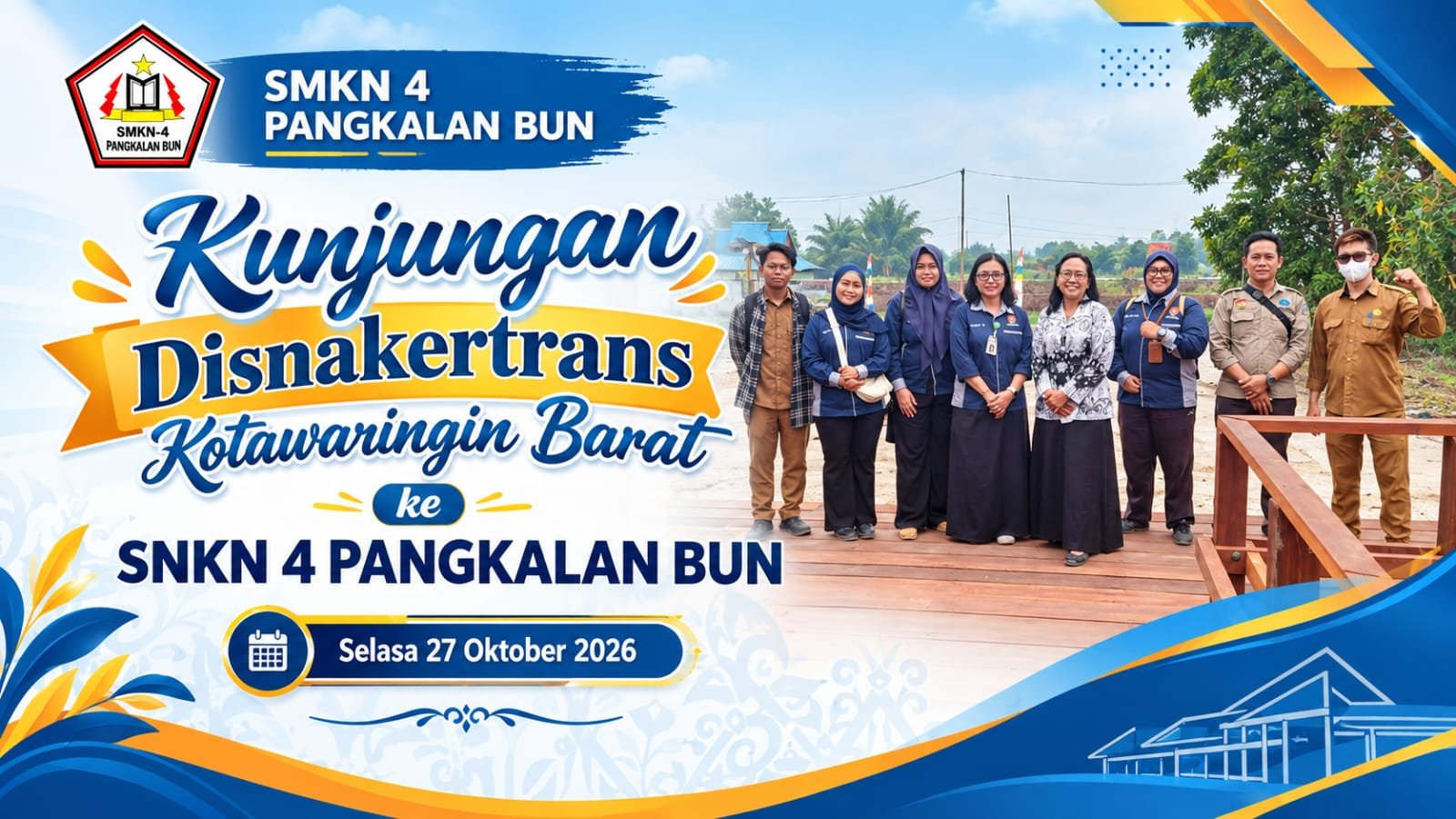 Kunjungan Kerja Disnakertrans Kotawaringin Barat ke SMKN 4 Pangkalan Bun: Komitmen Bersama Mempersiapkan Generasi Kerja Siap Industri di Tengah Tantangan Kabut Asap